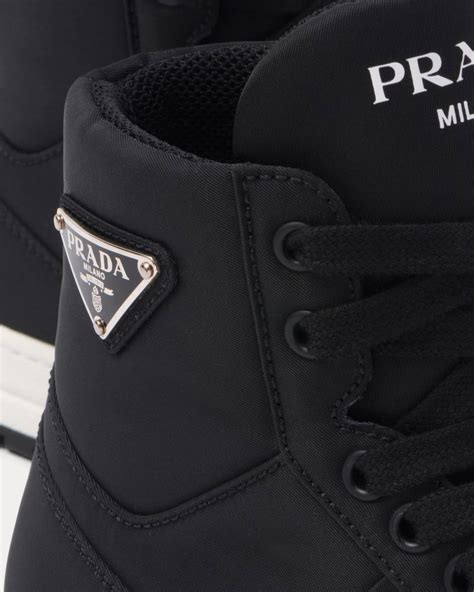 men's high top prada sneakers|Prada re nylon gabardine sneakers.